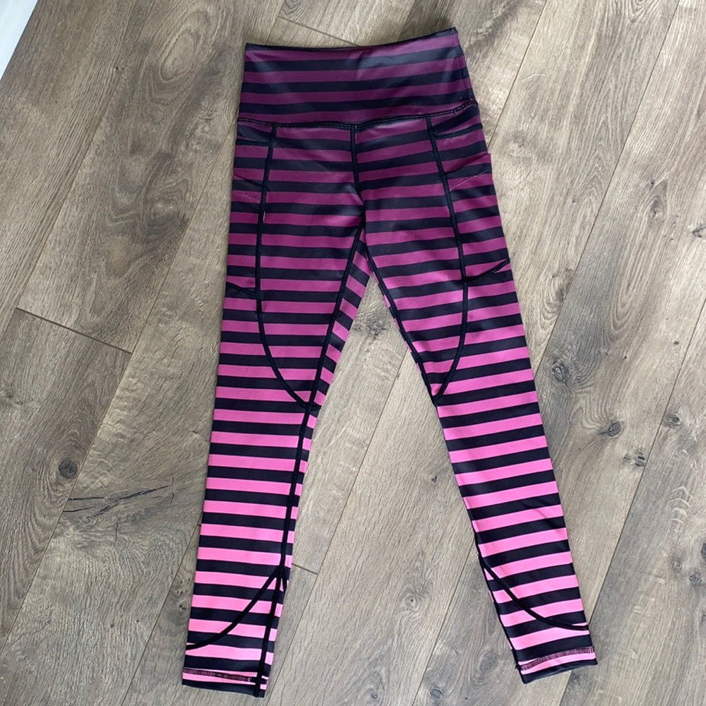 ZYIA active ombre striped workout pants women sz 0